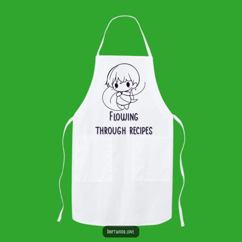 Funny Organic Lines Apron: Minimalist Kitchen Art, Chef Gift