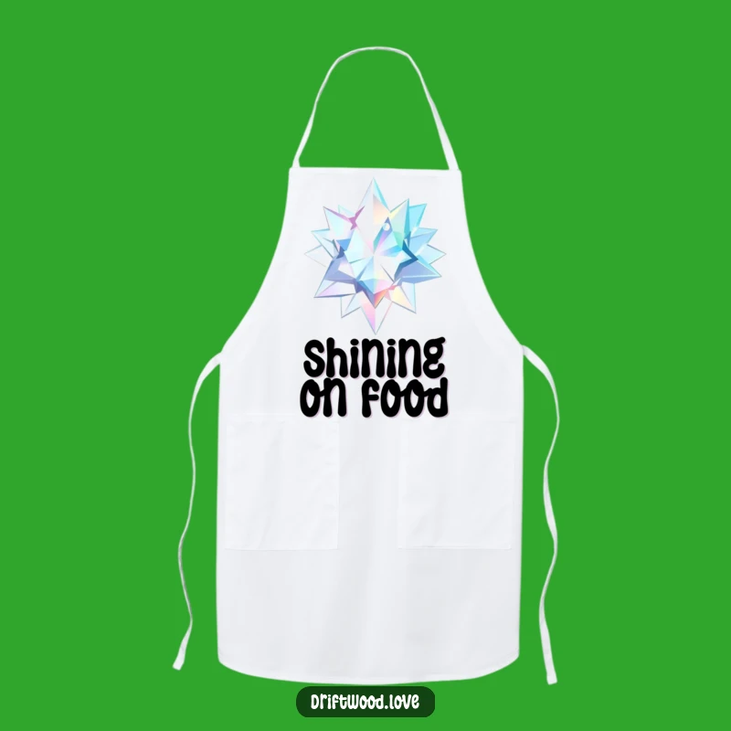 Funny Geometric Shards Apron: Ethereal Kitchen Light, Chef Gift
