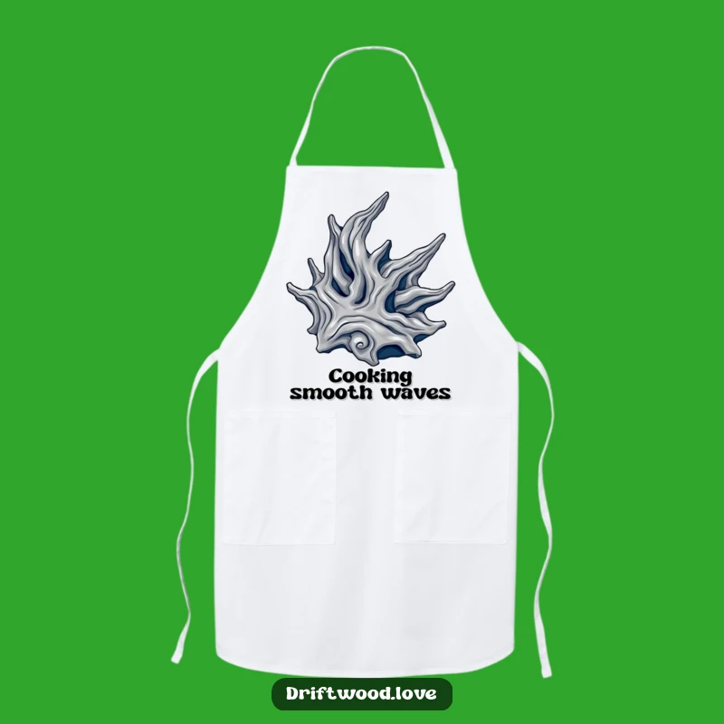 Funny Metallic Driftwood Apron: Cook with Elegance and Organic Artistic Flair