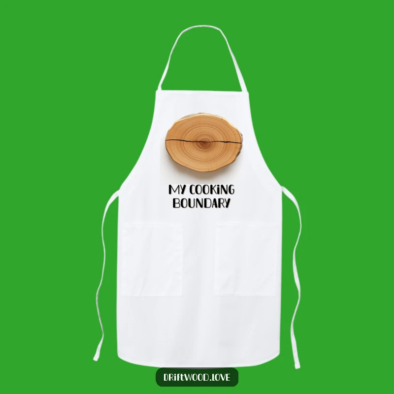 Funny Driftwood Line Apron: Cook Up a Storm with Minimalist Artful Flair