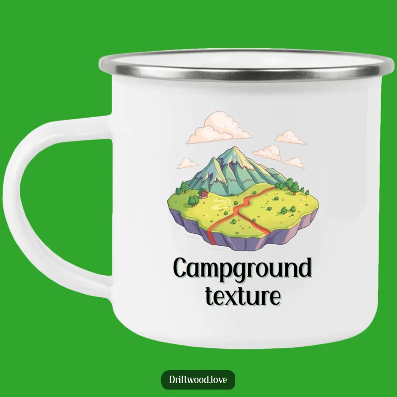 Funny Topographical Camping Mug: Textured Outdoor Art, Adventure Travel Gift