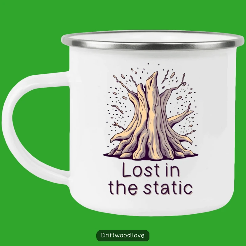 Funny Explorer Mug: Digital Noise Driftwood for Techy, Funny Adventures