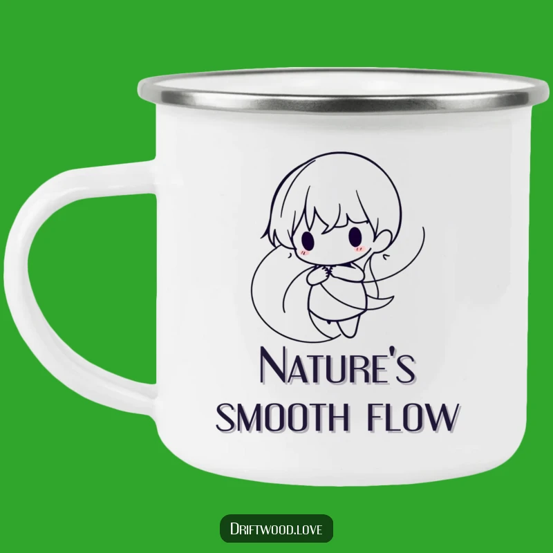 Funny Organic Lines Camping Mug: Minimalist Outdoor Art, Travel Gift