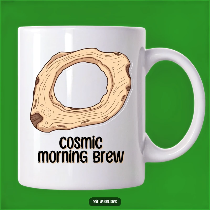 Funny Celestial Driftwood Mug: Cosmic Negative Space for a Stellar, Funny Gift