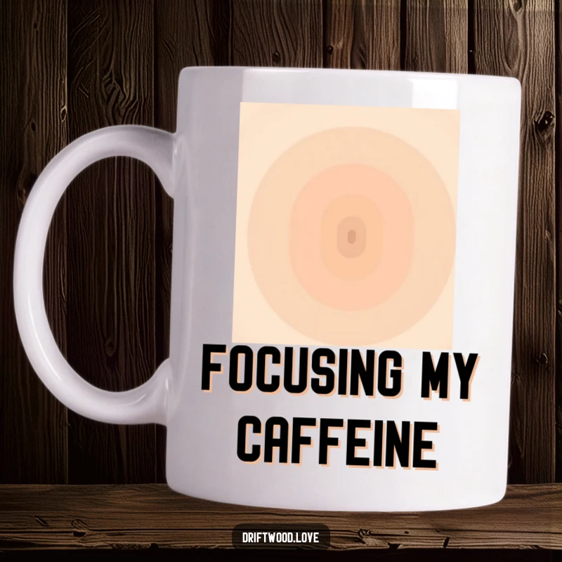 Funny Mug showcasing a beautiful gradient of muted earth tones converging elegantly on a single focal point, evoking serenity.