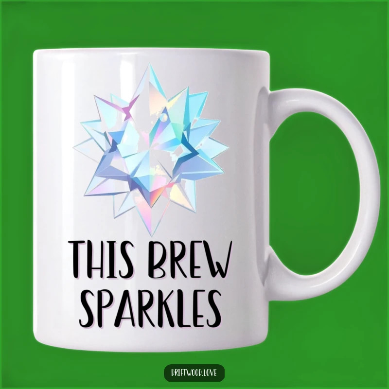 Funny Geometric Shards Mug: Ethereal Light Art, Unique Gift