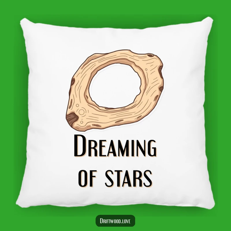 Funny Cosmic Comfort Pillow: Celestial Driftwood for Dreamy, Funny Decor