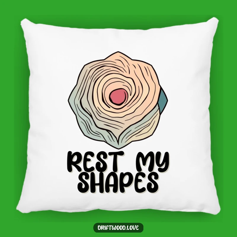 Funny Abstract Wood Curve Pillow: Cozy Comfort with a Playful Geometric Design