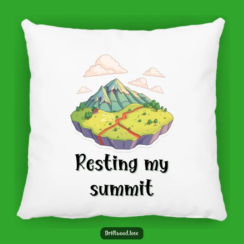 Funny Topographical Pillow: Textured Landscape Decor, Cozy Adventure Gift