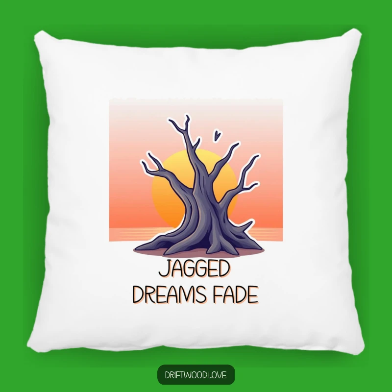 Funny Driftwood Sunset Pillow: Cozy Comfort with an Artistic Silhouette Design