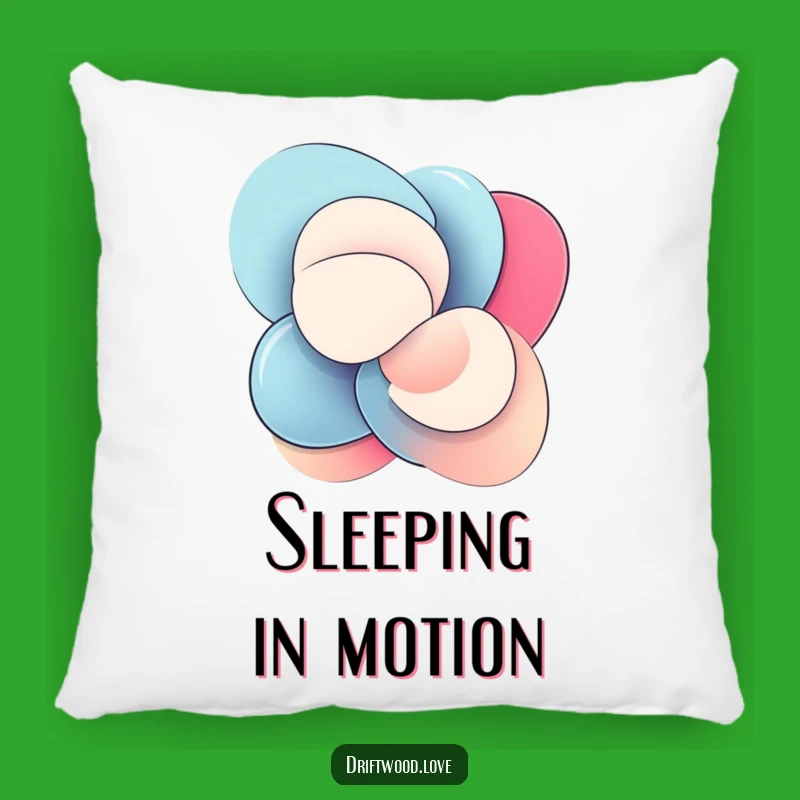 Funny Abstract Shapes Pillow: Dynamic Motion Accent, Smooth Art Decor, Cozy Gift