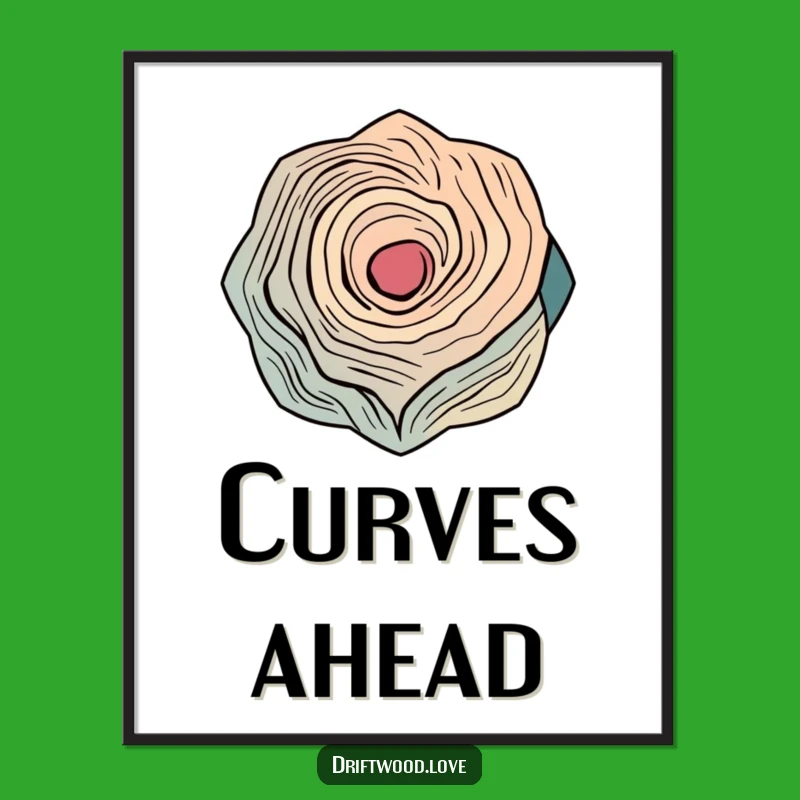 Funny Wood Curve Digital Print: Abstract Geometric Art for Instant Modern Decor