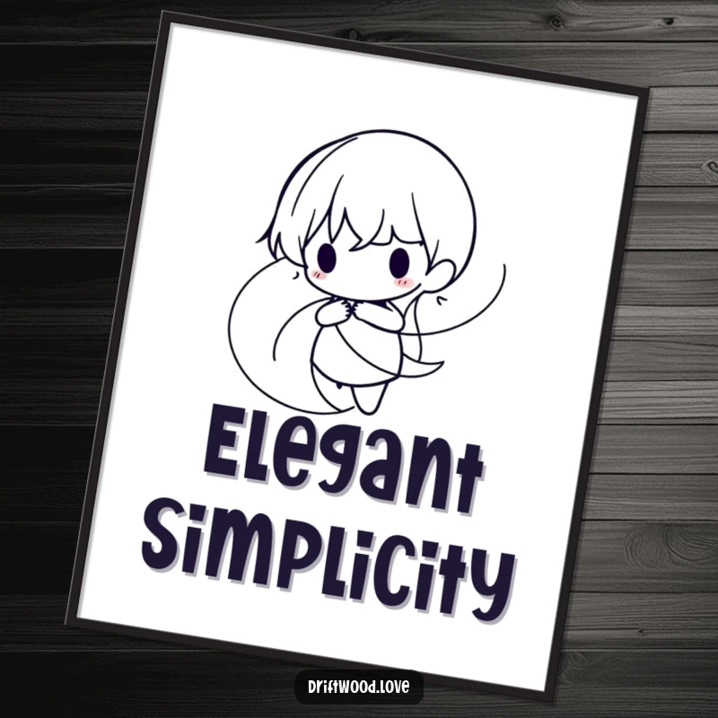 Funny Digital Art Print of intertwined, organic lines forming a minimalist, flowing silhouette, offering natural elegance and modern design.