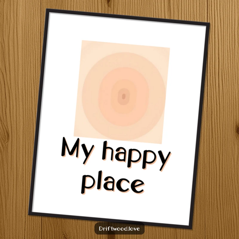 Funny Digital Art Print of a muted gradient of earth tones converging to a single point, creating a serene and focused visual.