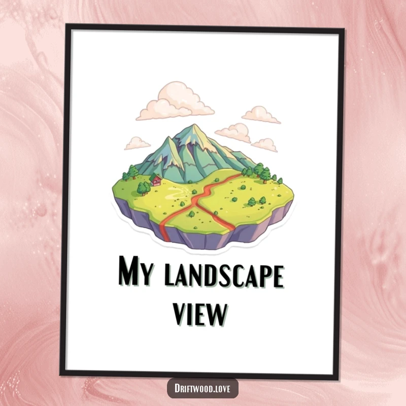 Funny Digital Art Print of textured surfaces creating a topographical landscape, offering detailed natural beauty and artistic texture.