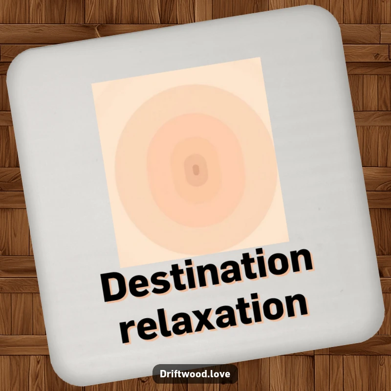 Funny Drink Coasters displaying a muted gradient of earth tones converging to a single point, adding serene protection to surfaces.