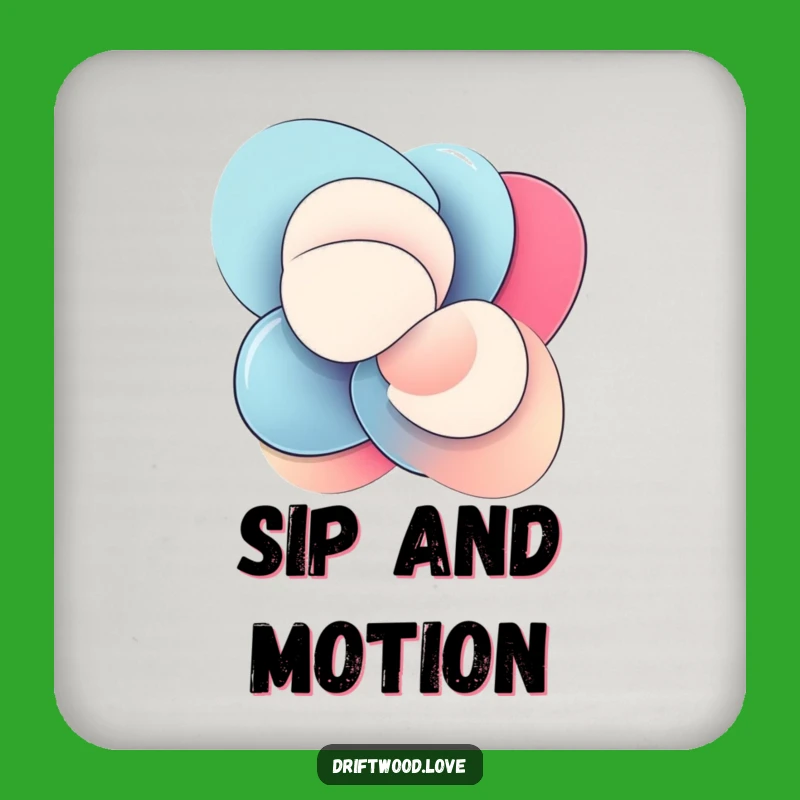 Funny Abstract Shapes Coasters: Dynamic Motion Art, Smooth Surface Protection