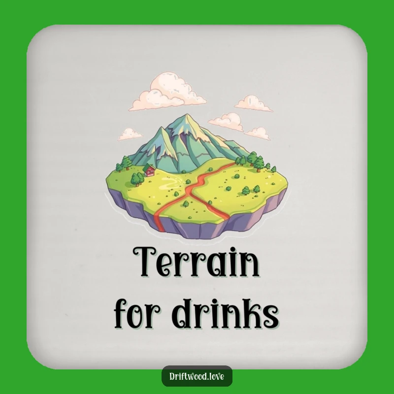 Funny Topographical Coasters: Textured Landscape Art, Surface Protection Gift