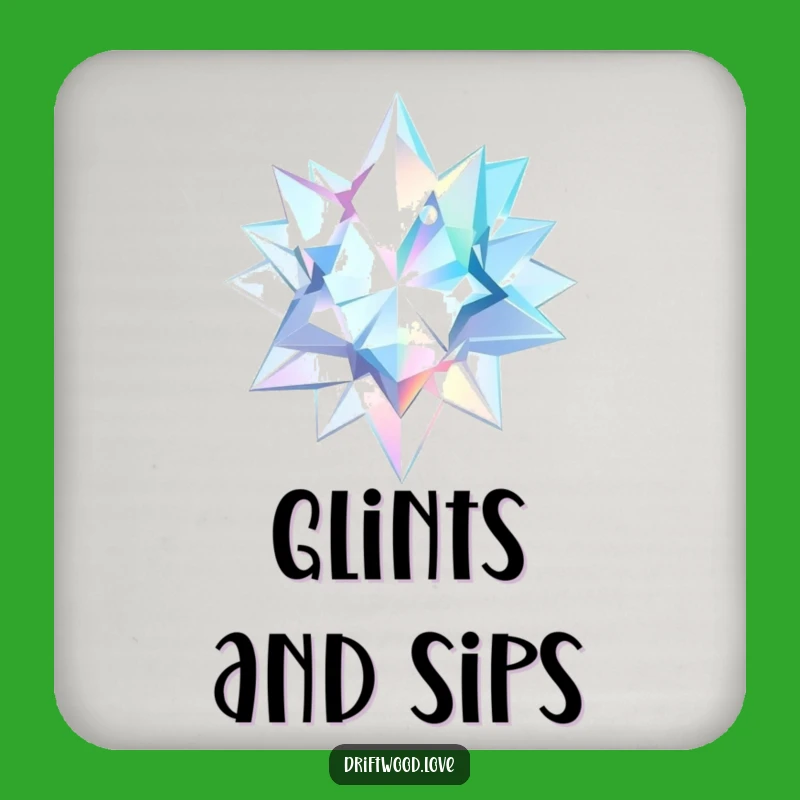 Funny Geometric Shards Coasters: Ethereal Light Art, Surface Protection Gift