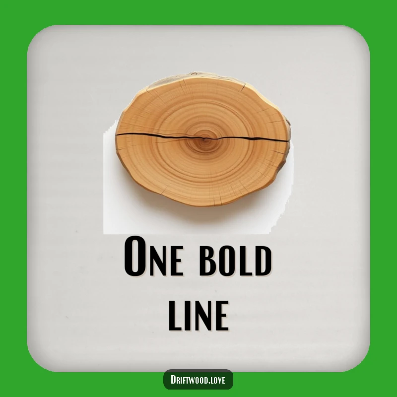 Funny Driftwood Line Coaster Set: Protect Surfaces with Bold, Minimalist Art