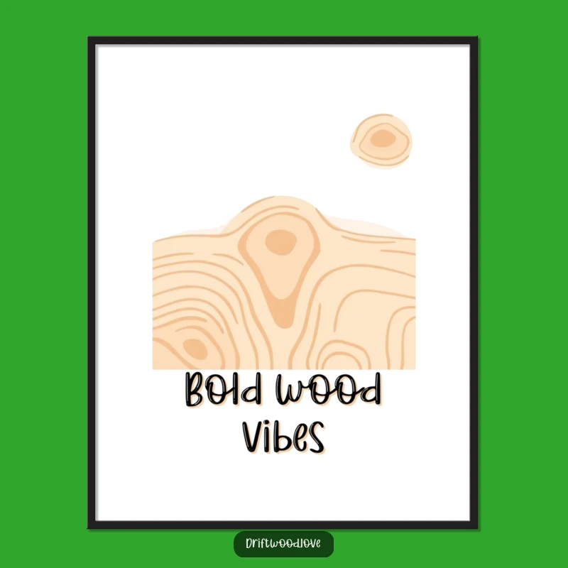 Funny Vibrant Wood Grain Poster: Minimalist Art with Bold, Contrasting Colors