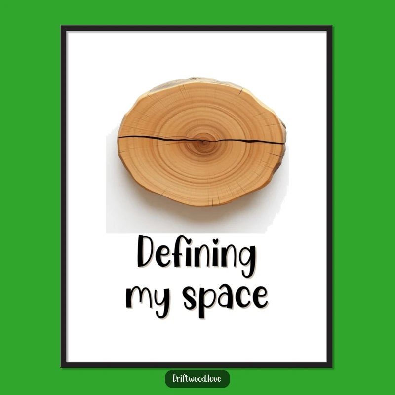 Funny Driftwood Line Poster: Bold, Minimalist Wall Art for a Touch of Humor