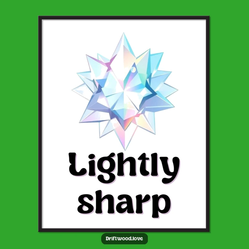 Funny Geometric Shards Poster: Ethereal Light Art Print, Mystical Decor