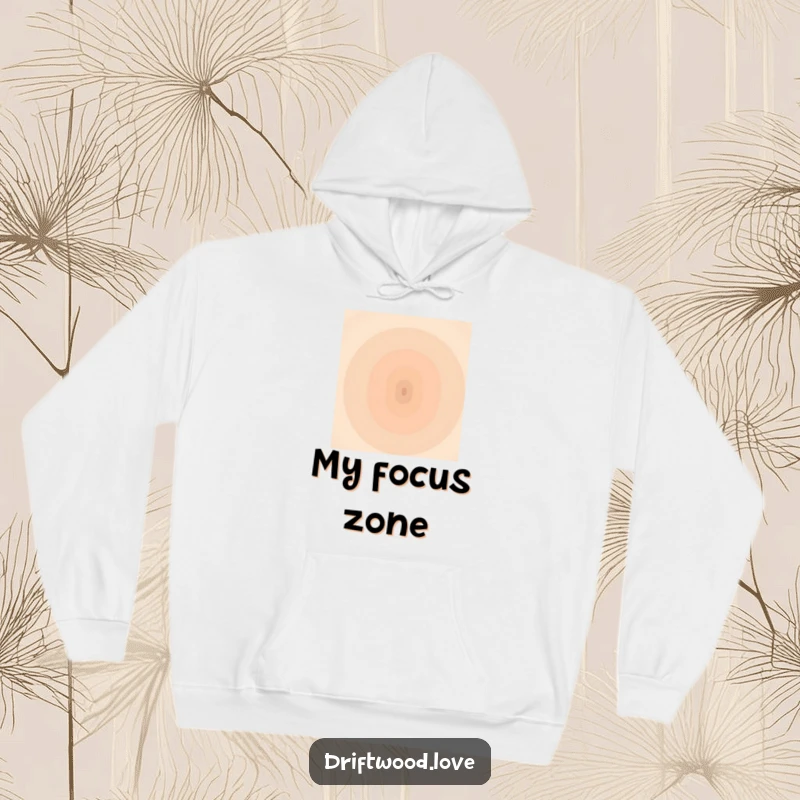 Funny Hoodie featuring a calming gradient of muted earth tones converging towards a central point, perfect for stylish warmth.