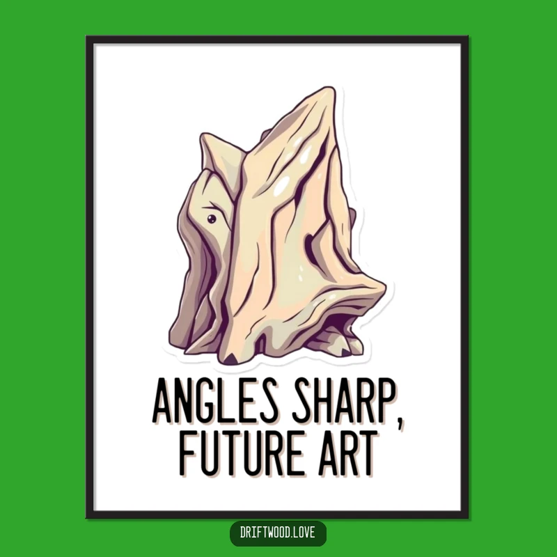 Free Printable Sci-Fi Driftwood Wall Art: Futuristic Angles and Metallic Shine Downloadable Decor