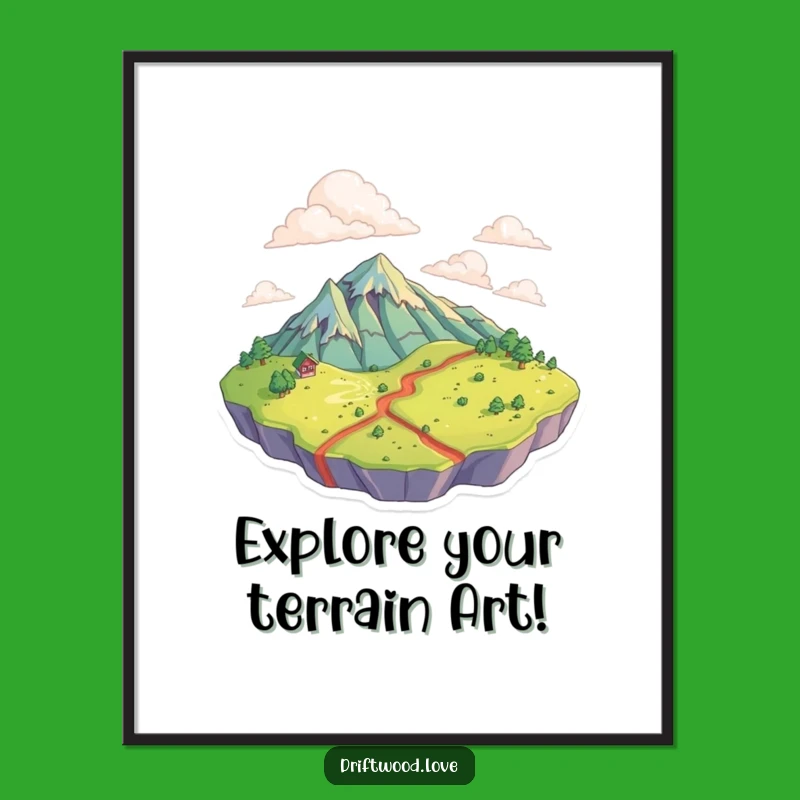 Free Printable Wall Art: Textured Landscape, Topographical Design, Funny Downloadable Decor