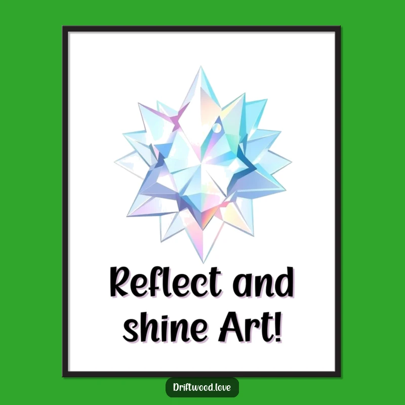 Free Printable Wall Art: Geometric Shards, Ethereal Light, Funny Downloadable Decor