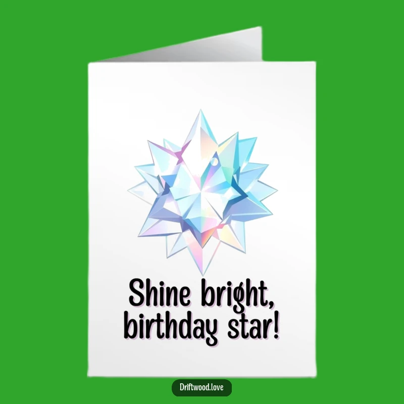 Free Printable Funny Birthday Card: Geometric Shards, Ethereal Light, Hilarious Downloadable!