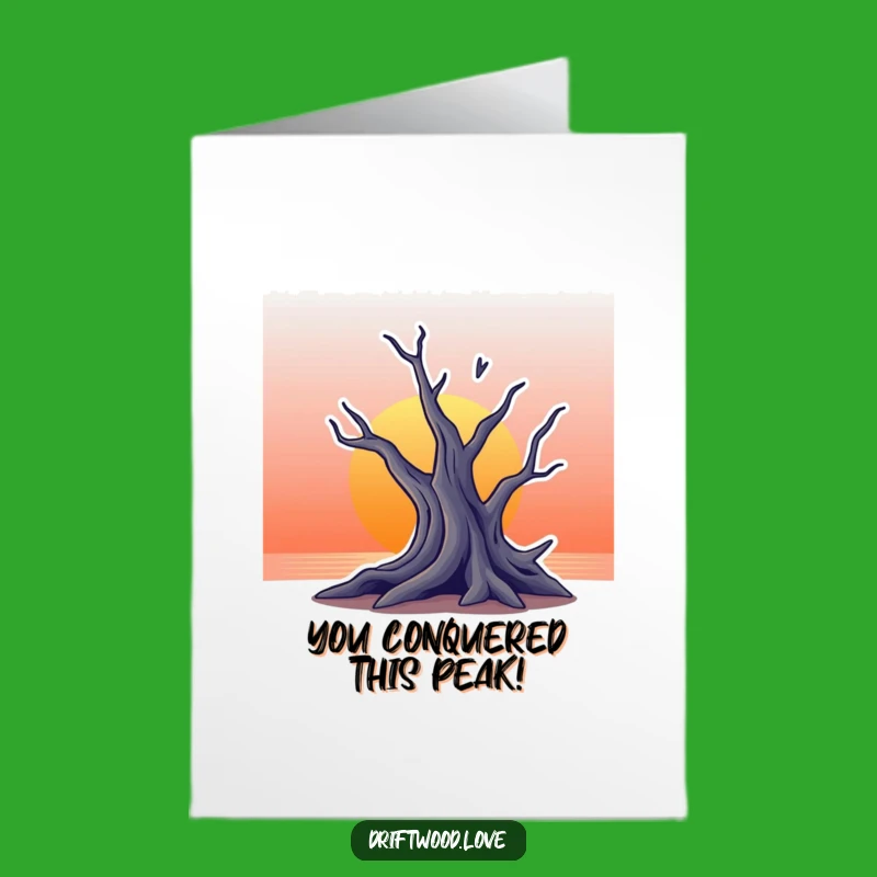 Scenic Free Printable Congrats Card: Sunset Driftwood for Celebrating Achievements