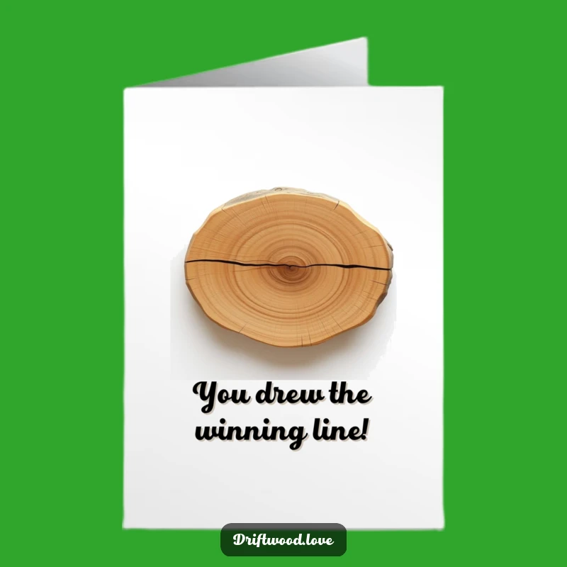 Free Printable Congratulations Card: Sleek Driftwood Design for a Sophisticated Win