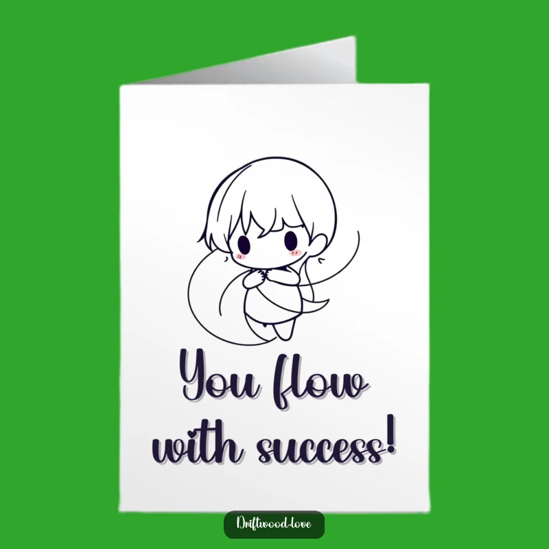 Free Printable Congrats Card: Flowing Lines, Minimalist Style, Funny Downloadable