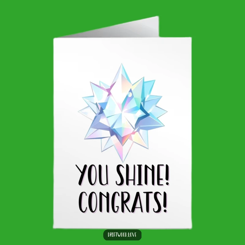 Free Printable Congrats Card: Geometric Shards, Ethereal Reflection, Funny Downloadable