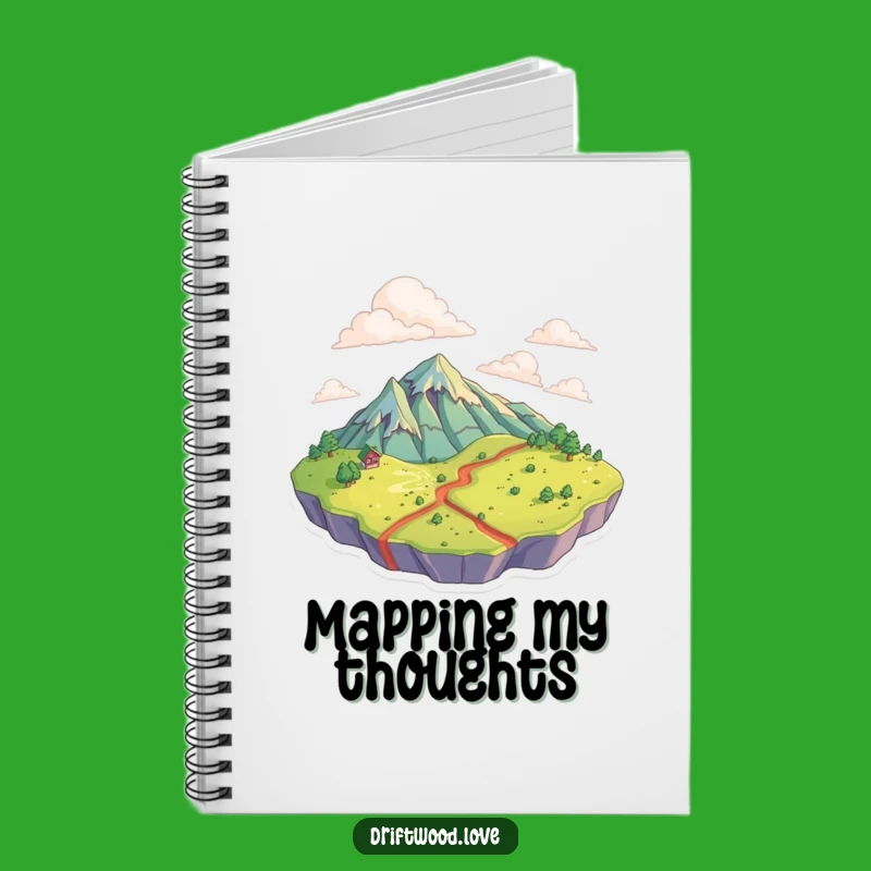 Funny Topographical Notebook: Textured Journal, Landscape Art Cover Gift