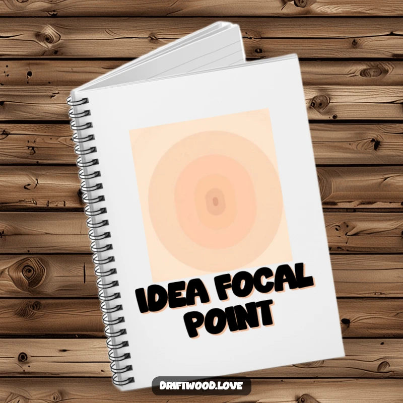 Funny Notebook with a cover displaying a muted gradient of earth tones converging to a single point, ideal for thoughtful writing.