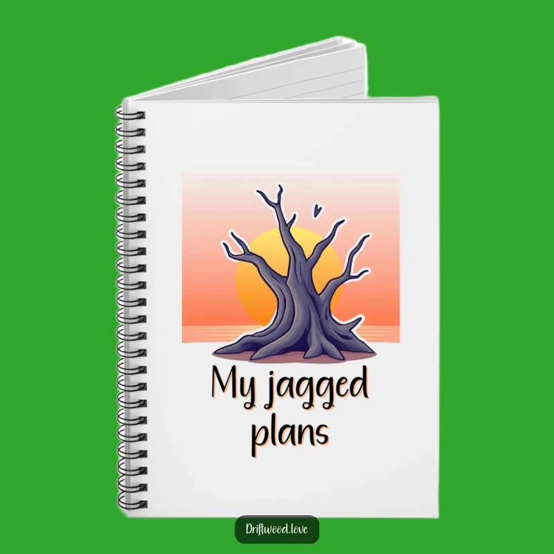 Funny Driftwood Sunset Notebook: Jot Down Ideas with Artistic Nature Inspiration