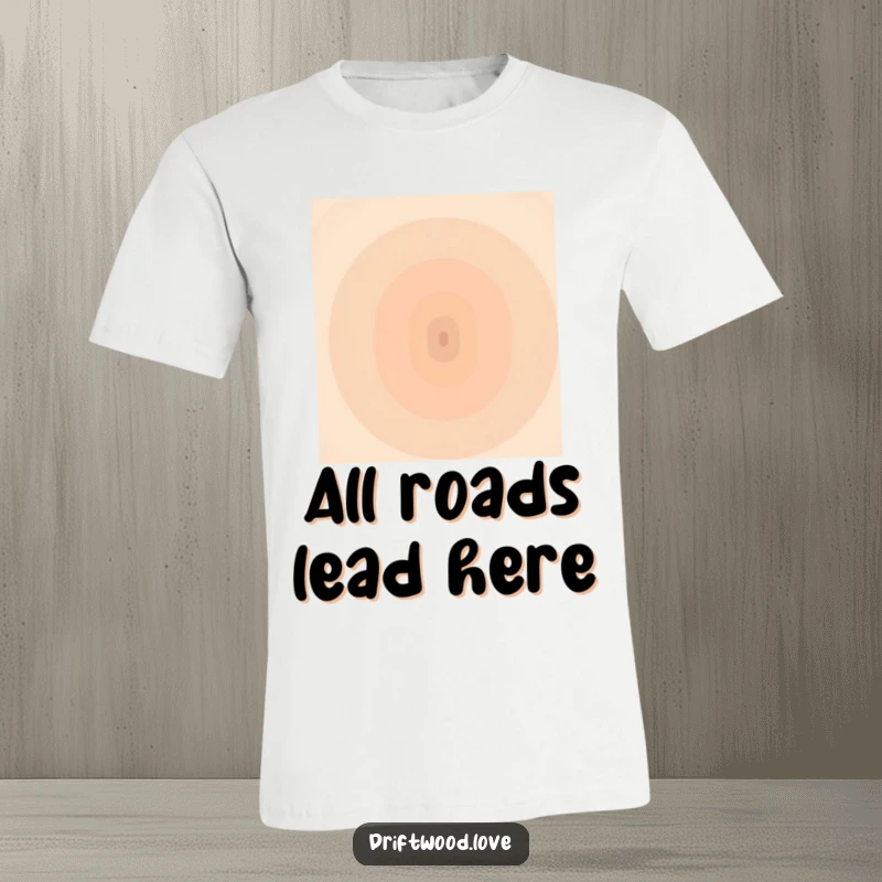 Funny T-Shirt with a gradient of muted earth tones smoothly converging to a single point, symbolizing focus and natural beauty.