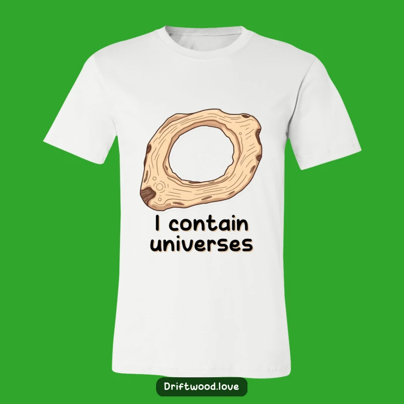Funny Space Art T-Shirt: Elongated Driftwood with Celestial Void, Funny Gift
