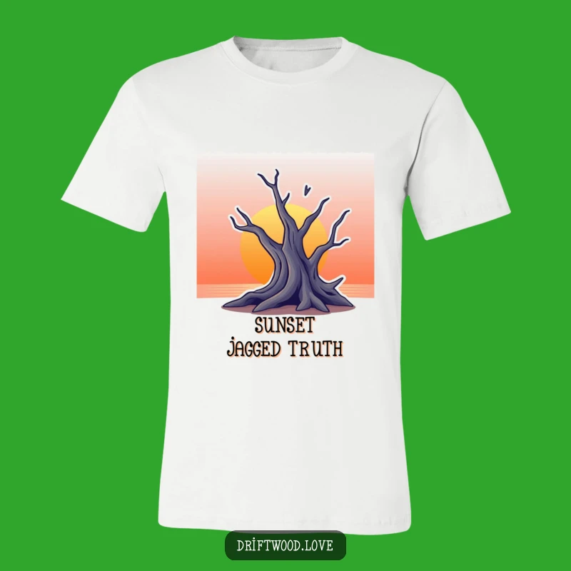 Funny Jagged Driftwood Silhouette T-Shirt: Wear Your Love for Nature's Art