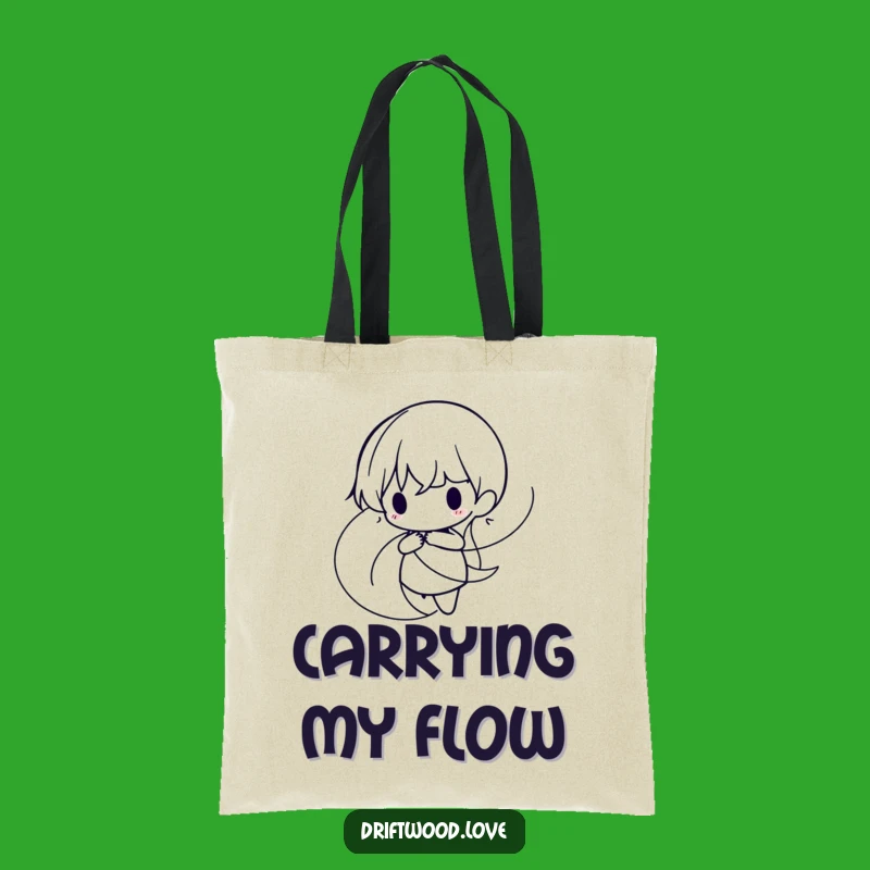 Funny Organic Lines Tote Bag: Minimalist Flow Art, Chic Carryall Gift