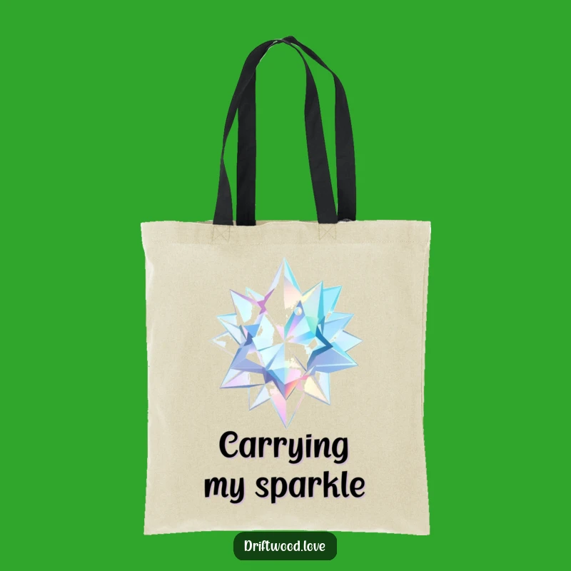 Funny Geometric Shards Tote Bag: Ethereal Light Art, Chic Carryall Gift