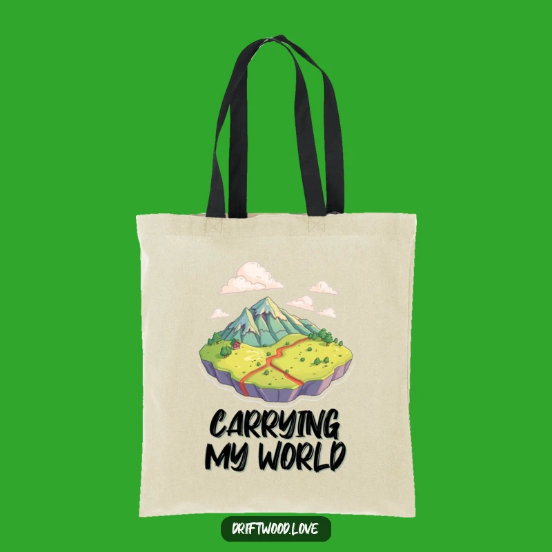 Funny Topographical Tote Bag: Textured Terrain Carryall, Adventure Gift